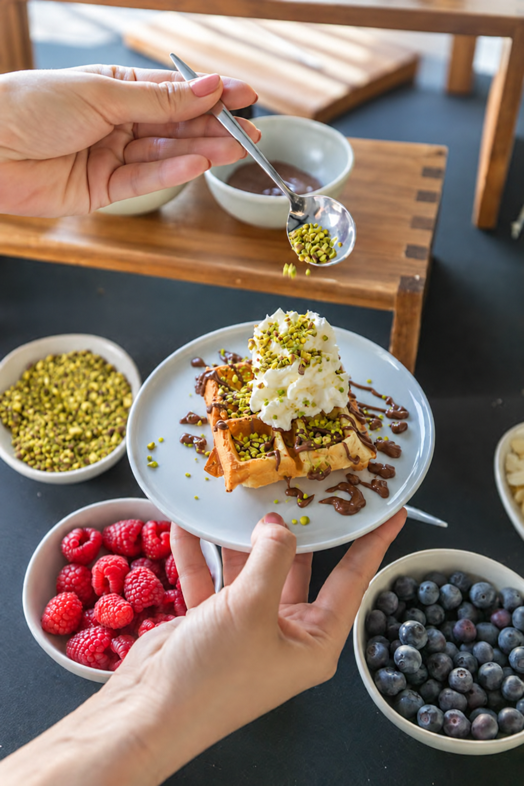 Brunch d'entreprise à Paris : animation gaufres, buffet sucré et salé