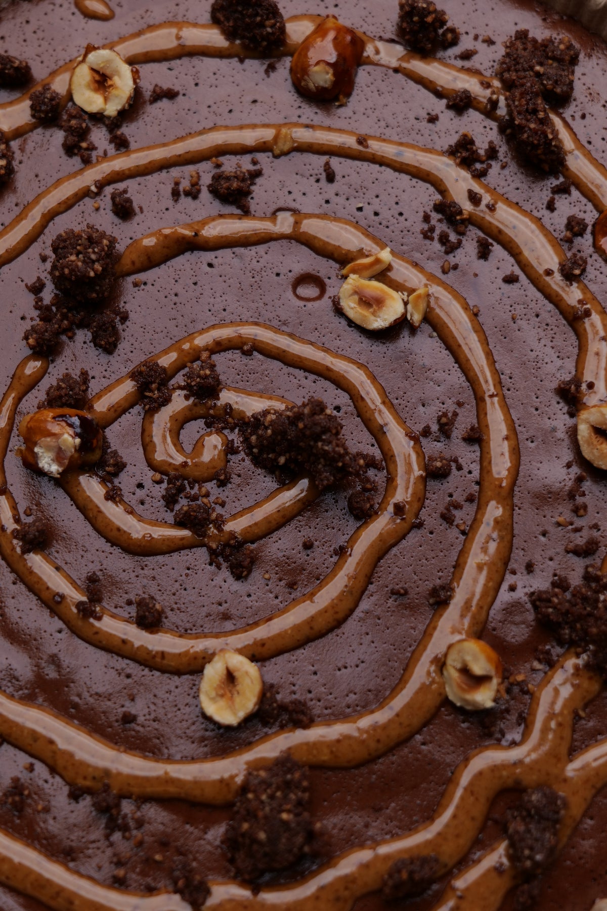 Mousse au chocolat crumble et praliné