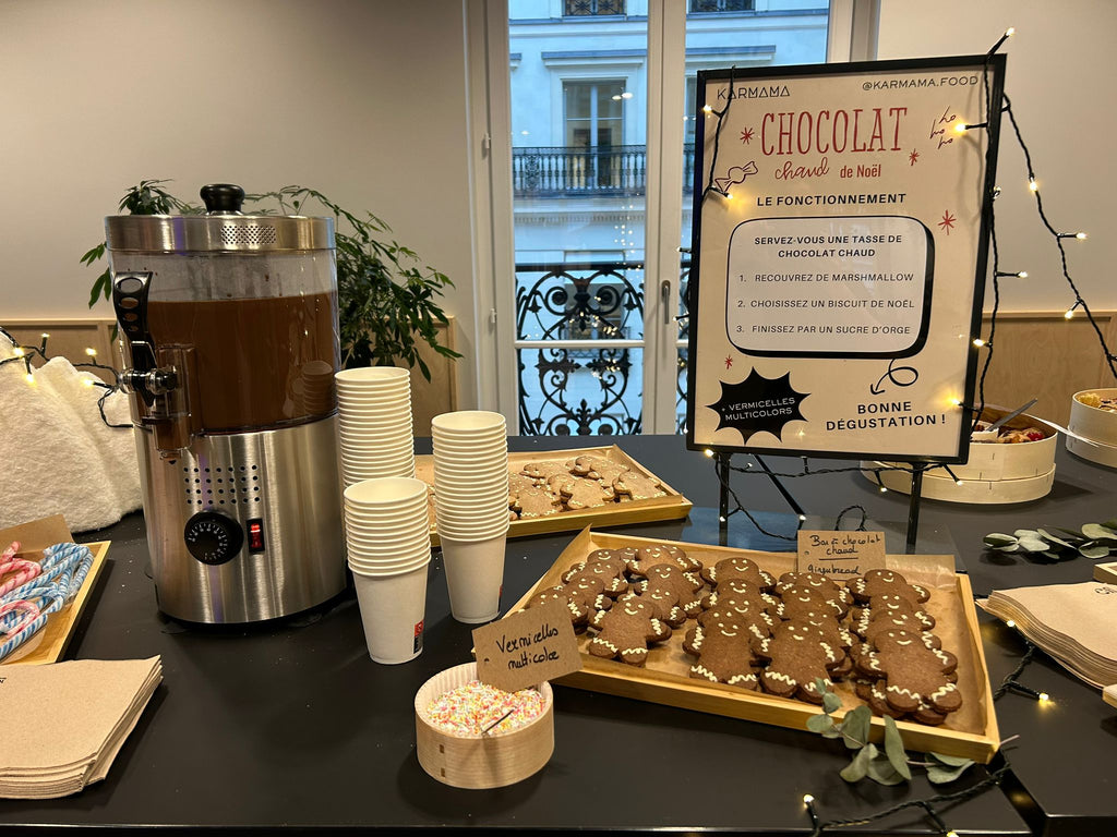 Bar à chocolat chaud de Noël