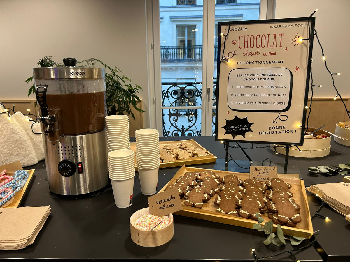Bar à chocolat chaud de Noël