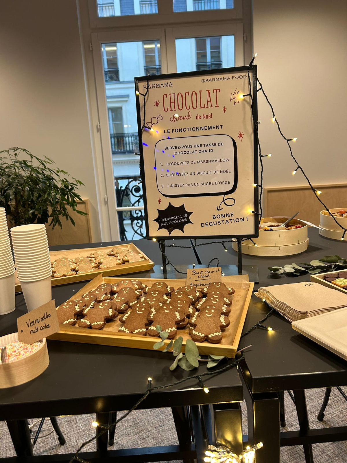 Bar à chocolat chaud de Noël