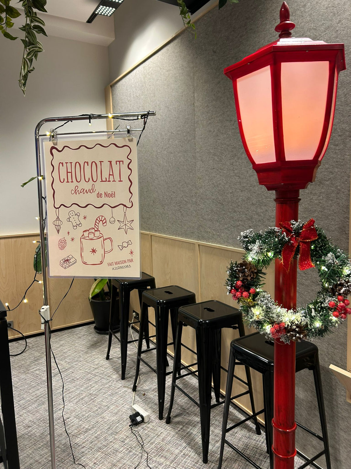 Bar à chocolat chaud de Noël
